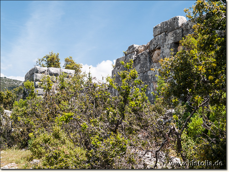 Arneai in Lykien - Die nördliche Stadtmauer von Arneai