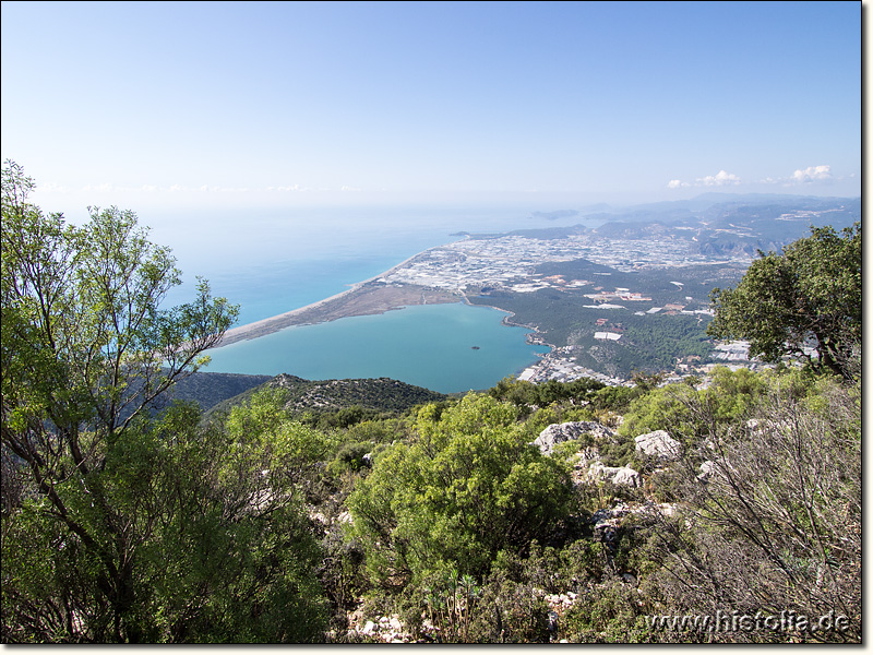 Belos in Lykien - Blick über den Westhang von Belos nach Demre/Myra