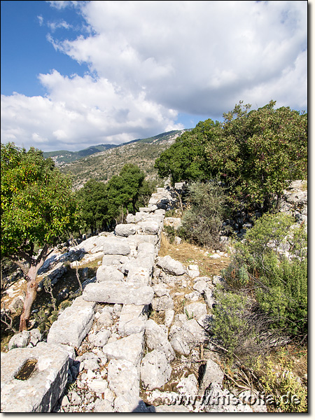 Belos in Lykien - Westliche Burgmauer der Festung von Belos