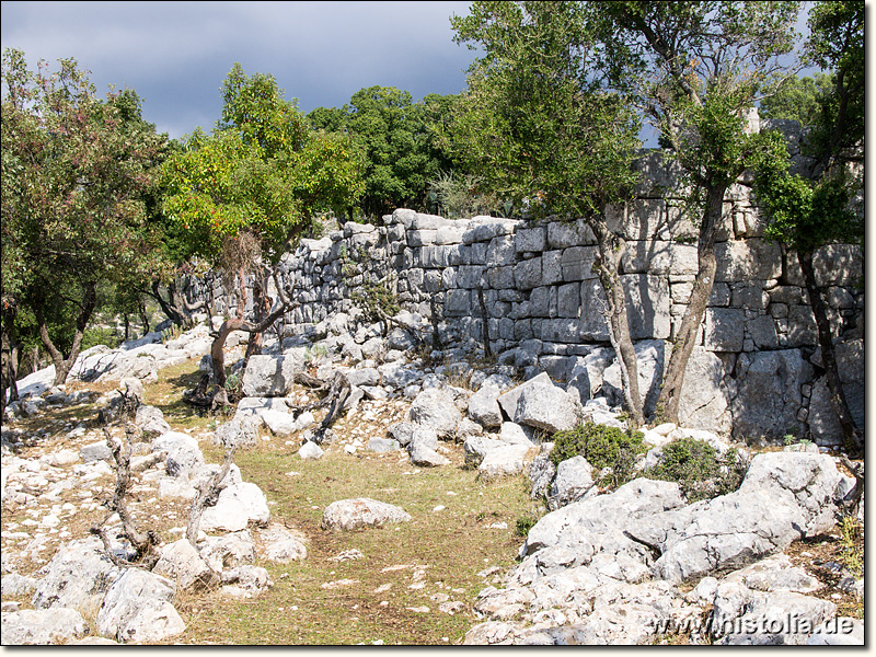 Belos in Lykien - Westliche Burgmauer der Festung von Belos