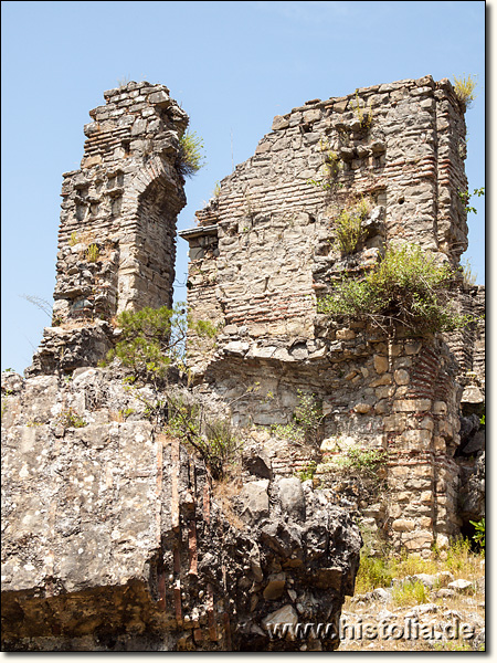 Dereagzi-Kilise in Lykien - Nördliche Seitenwand nahe dem Narthex