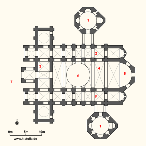 Gebäudeplan von Dereagzi-Kilise in Lykien