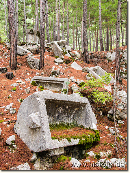 Idebessos in Lykien - Ein Teil der Nord-Nekropole von Idebessos