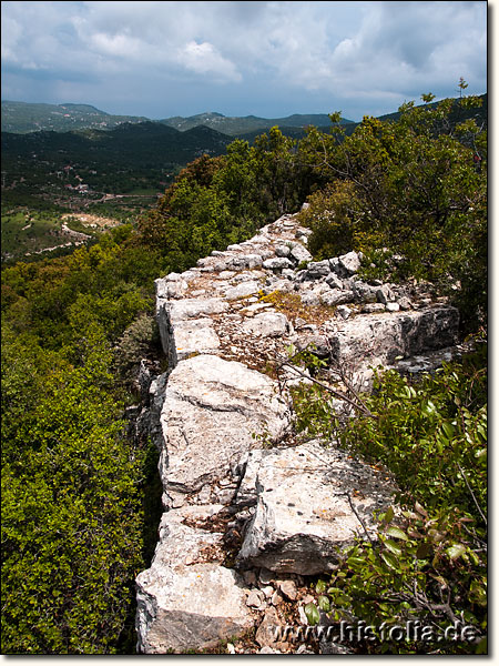 Isinda in Lykien - Wehrmauer an der Nord-Spitze der Akropolis