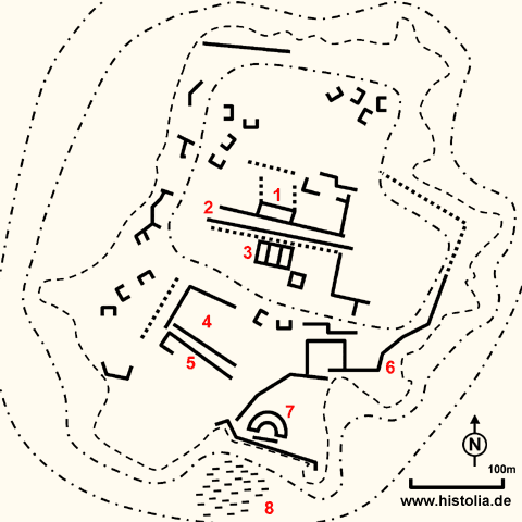 Gebietskarte von Kadyanda in Lykien