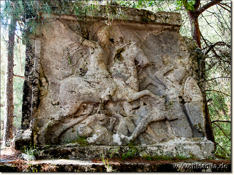 Kadyanda in Lykien - Sarkophag, komplett aus einem Felsblock gehauen
