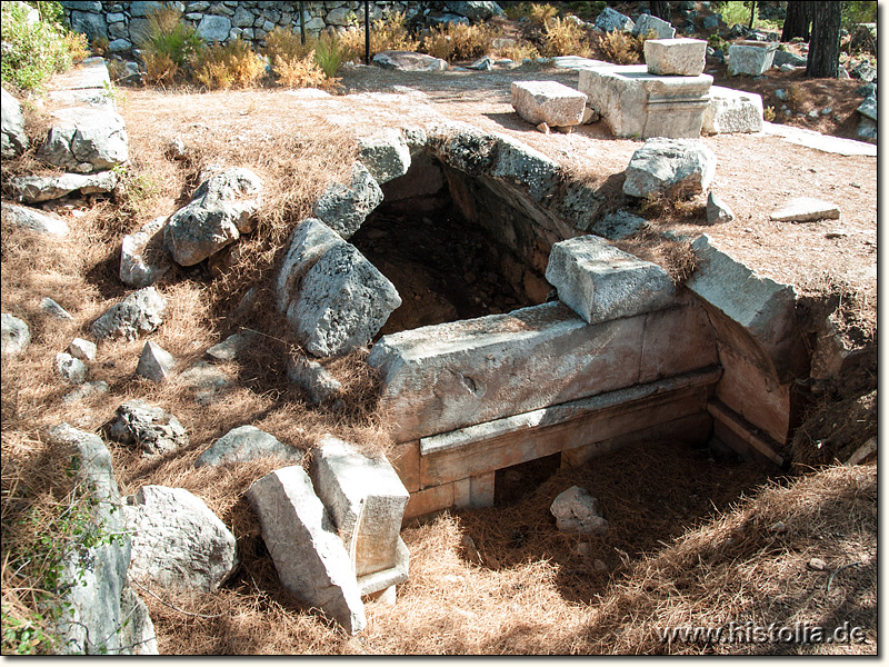 Kadyanda in Lykien - Gewölbe unter einem kleinem Tempel