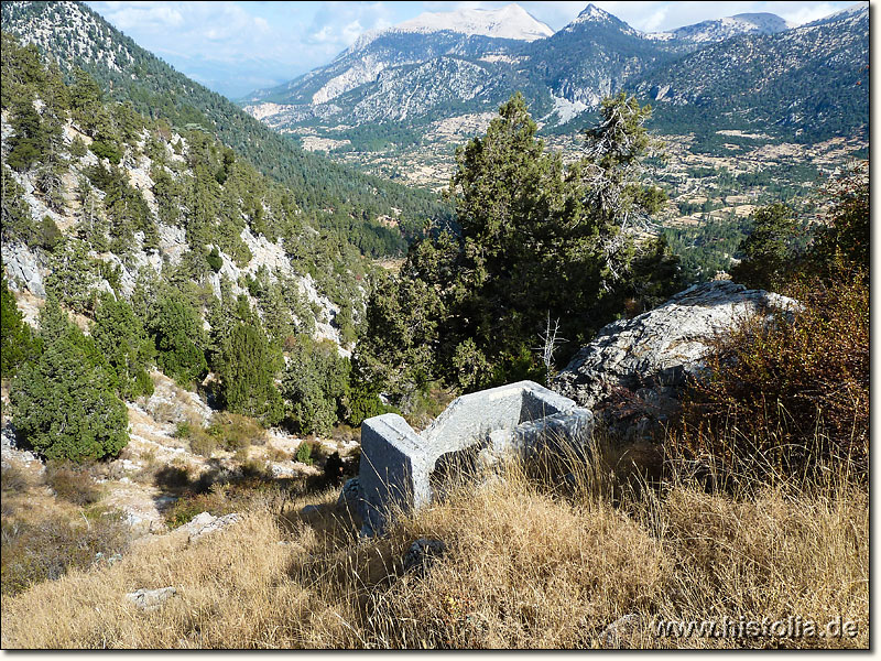 Kastabara in Lykien - Ein Sarkophag auf der östlich gelegenen Nekropole von Kastabara