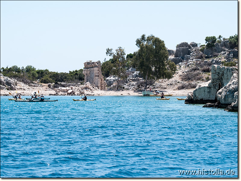 Kekova in Lykien - Kleine Bucht im Westen der Insel mit Apsis einer byzantinischen Kirche