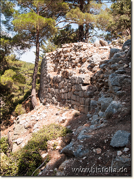 Kitanaura in Lykien - Stadtmauer auf der Westseite der Akropolis