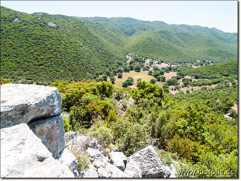 Korba in Lykien - Blick von der Festung in die Ebene süd-östlich von Korba