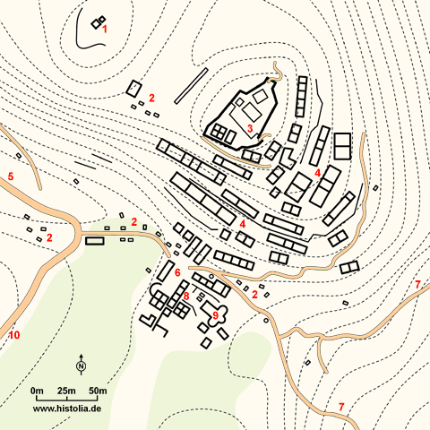 Gebietskarte von Korba in Lykien