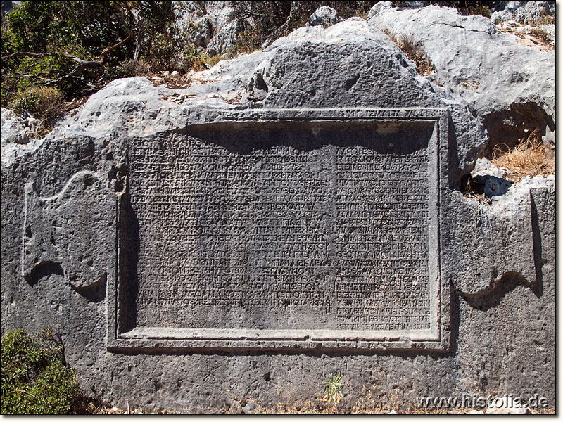 Kyaneai in Lykien - Ehrendenkmal und Ehreninschrift für den Lykiarchen 'Jason von Kyaneai'
