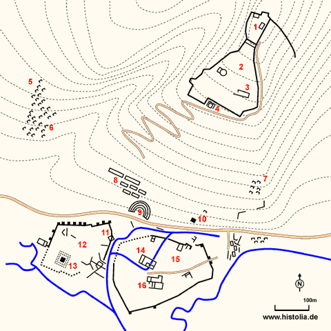 Gebietskarte von Limyra in Lykien