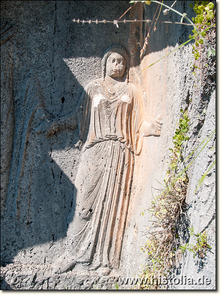 Myra in Lykien - Relief auf der rechten Seite des 'Painted Tomb'