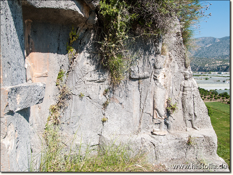 Myra in Lykien - Relief auf der rechten Seite des 'Painted Tomb'