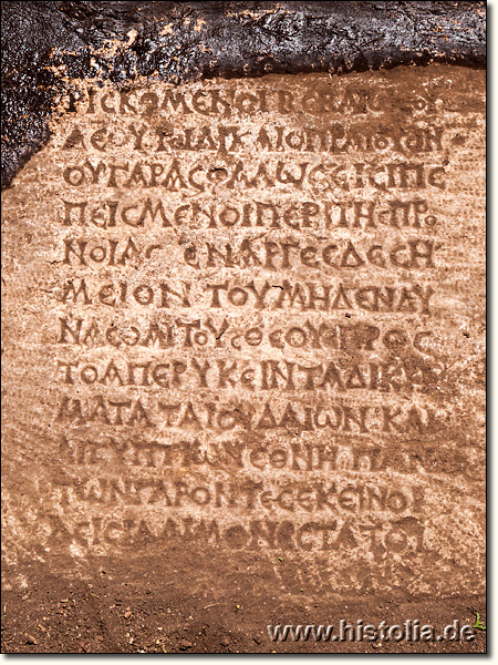 Oinoanda in Lykien - Die Inschriften des Diogenes (Detail)