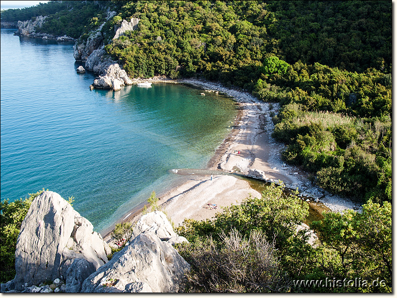 Olympos in Lykien - Bucht von Olympos von der Akropolis