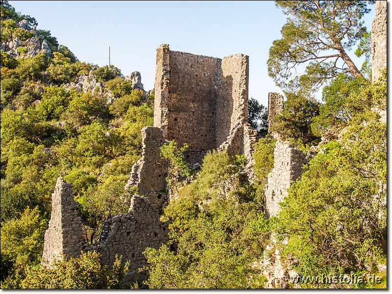 Olympos in Lykien - Befestigungsanlagen auf der Akropolis