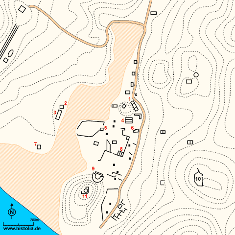 Gebietskarte von Patara in Lykien