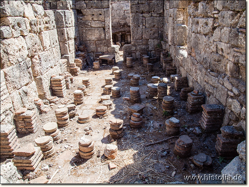 Phaselis in Lykien - 'Fussbodenheizung' in den Bädern von Phaselis