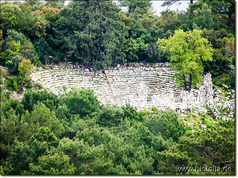 Phaselis in Lykien - Das Theater von Phaselis, Ansicht von der Akropolis