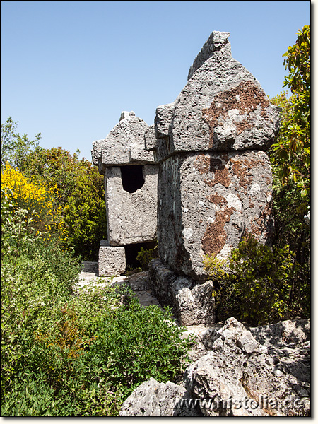 Phellos in Lykien - Sarkophag-Reihe in der Ost-Nekropole von Phellos