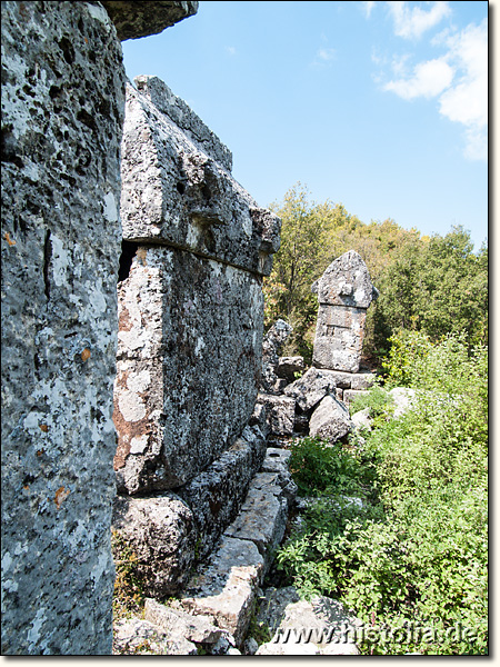 Phellos in Lykien - Sarkophag-Reihe in der Ost-Nekropole von Phellos