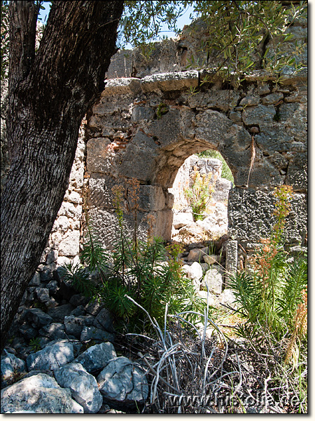 Pydnai in Lykien - Zugang zum Narthex der Basilika