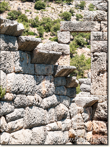 Pydnai in Lykien - Durchgang von einem Wachturm zum Wehrgang der Stadtmauer