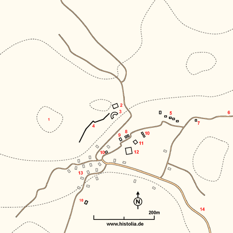 Gebietskarte von Sidyma in Lykien