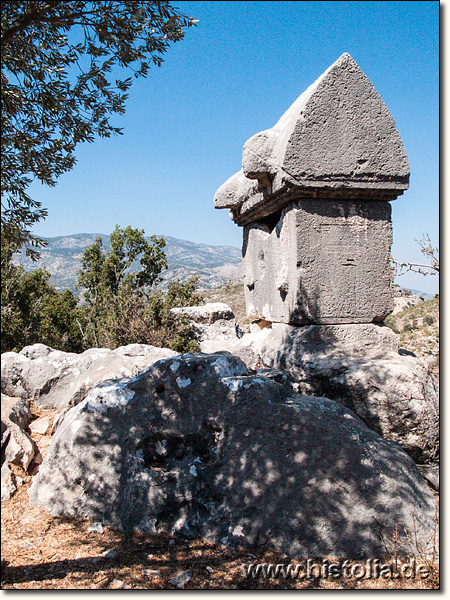 Sidyma in Lykien - Sarkophag südlich, oberhalb des Dorfes