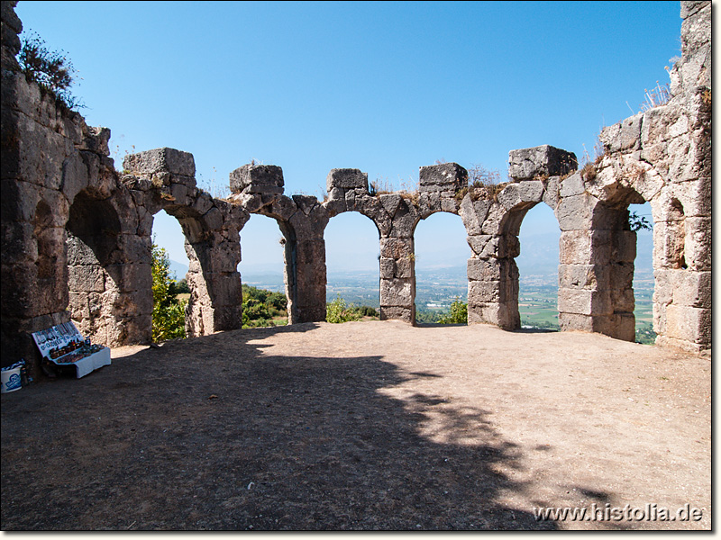 Tlos in Lykien - Die Bäder von Tlos mit Aussicht über das Xanthos-Tal