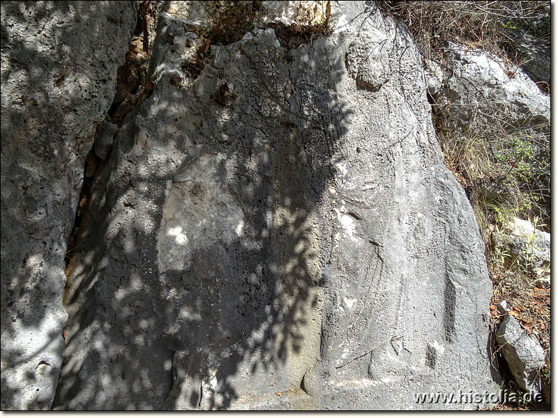 Trysa in Lykien - Großes Relief an einer Felswand südlich direkt unterhalb der Akropolis-Burg