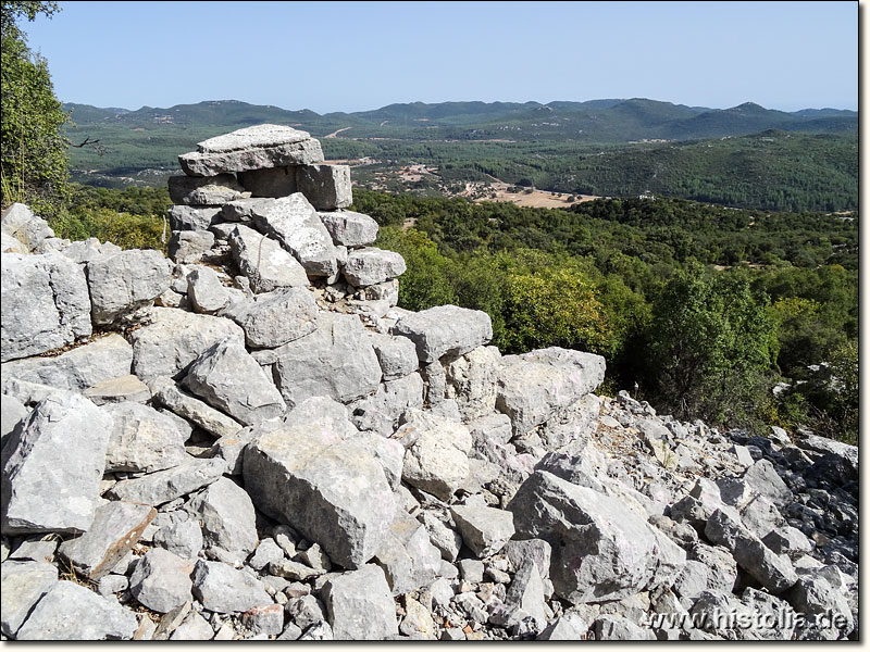 Tüse in Lykien - Reste von Befestigungs- bzw. Stadtmauern im Südwesten des Akropolis-Hügels von Tüse