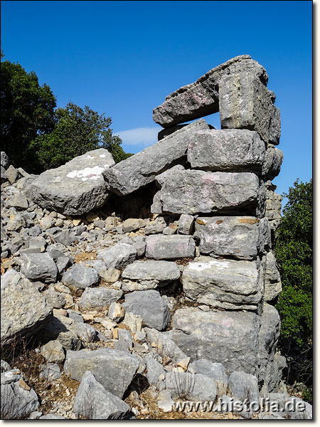 Tüse in Lykien - Reste eines Wachturms im Südwesten des Akropolis-Hügels
