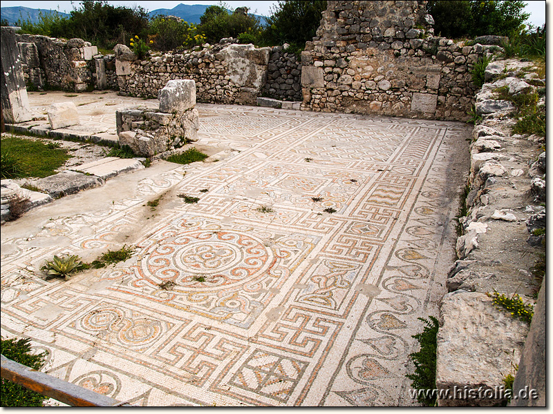 Xanthos in Lykien - Bodenmosaiken in der großen Basilika von Xanthos