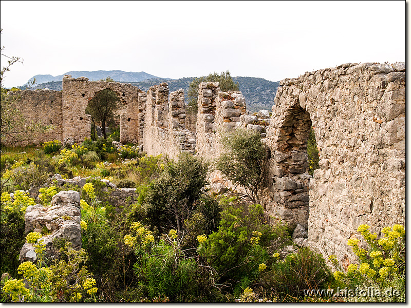Xanthos in Lykien - Reste eines Klosters auf dem höchsten Punkt des Stadtgebietes