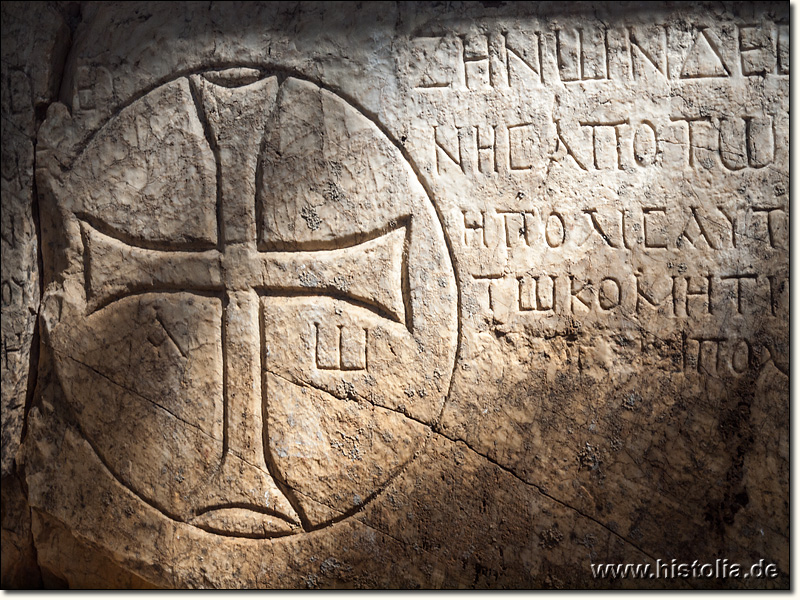 Museum von Alanya - Eine Inschriftenplatte mit einem Dankschreiben an den römische Kaiser Zeno