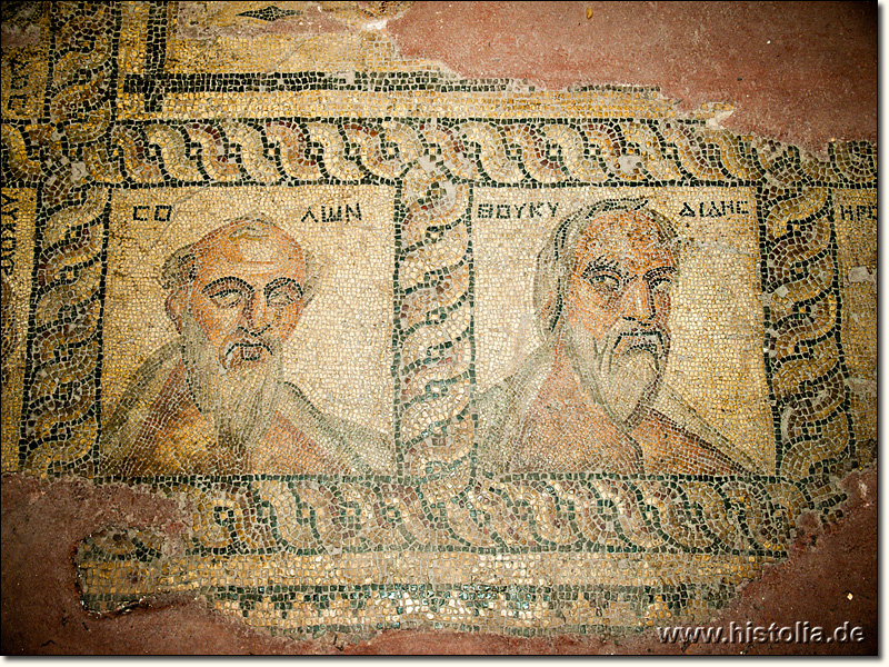 Museum von Antalya - 'Orpheus-Mosaik / Mosaik der Weisen' aus der Exedra von Seleukeia / Lyrbe