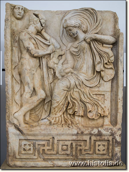 Museum von Aphrodisias - Relief aus dem Sebasteion: Anchises und Aphrodite