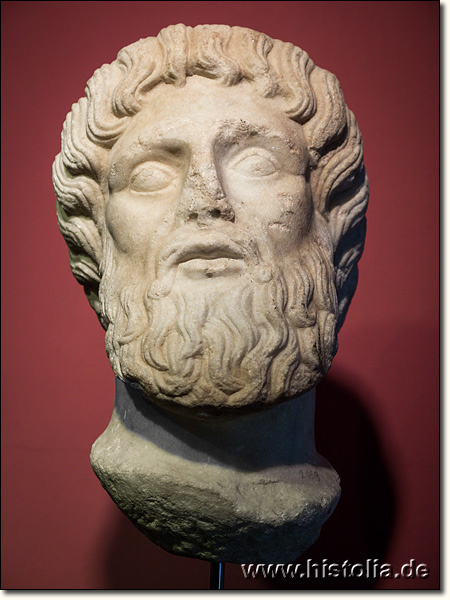 Museum von Fethiye - Darstellung des Kopfes einer griechischen Gottheit
