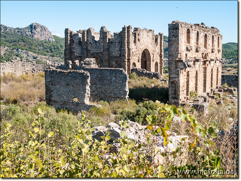 Aspendos in Pamphylien - Stadthalle, Nymphäum und Basilika