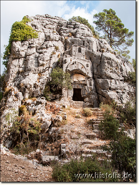 Kolybrassos in Pamphylien - Das Felsengrab von Kolybrassos