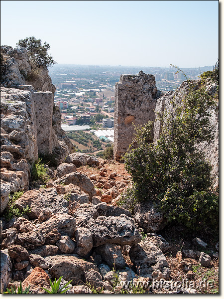 Lyrboton-Kome in Pamphylien - Befestigtes Stadttor nach Süden am Westende der Stadt von Innen