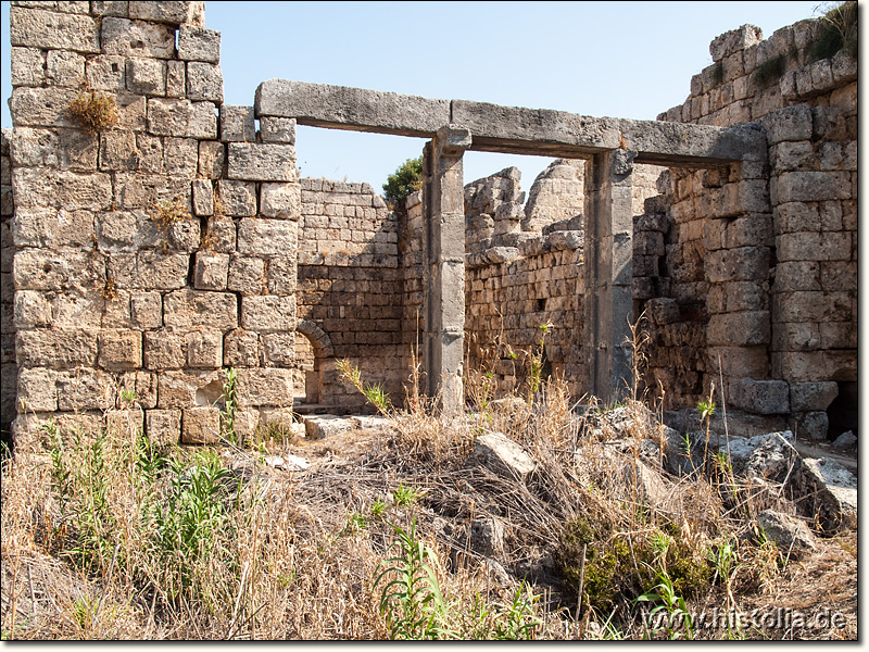 Perge in Pamphylien - Südliche Ansicht der Nord-Thermen von Perge