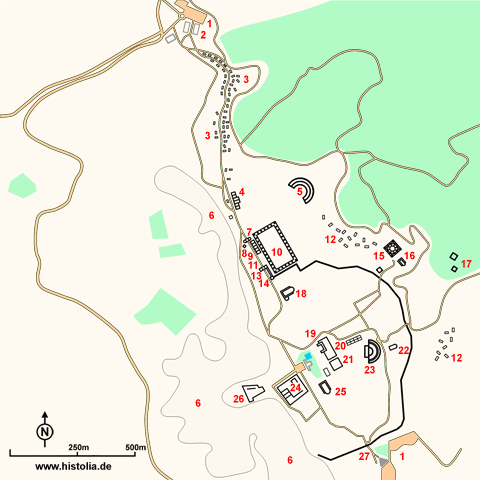 Gebietskarte von Hierapolis in Phrygien