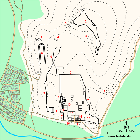 Gebietskarte von Tripolis in Phrygien