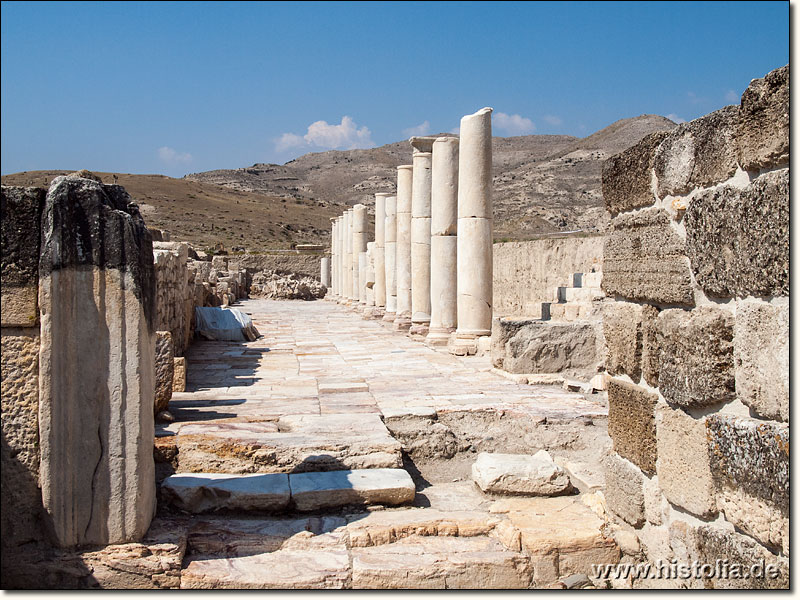 Tripolis in Phrygien - Straße und Säulenreihen um die römische Agora