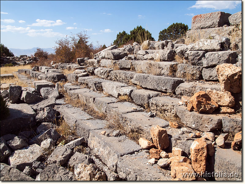 Antiochia-Men in Pisidien - Einige erhaltene Stufen des Fundamentes des großen Men-Tempels von Antiochia